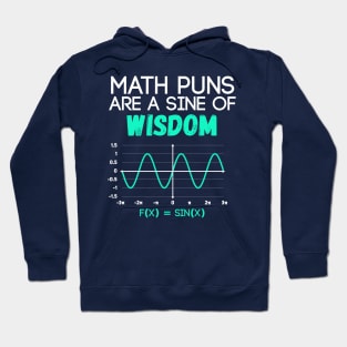 Math Puns Are a Sine of Wisdom Funny Math Teacher Hoodie